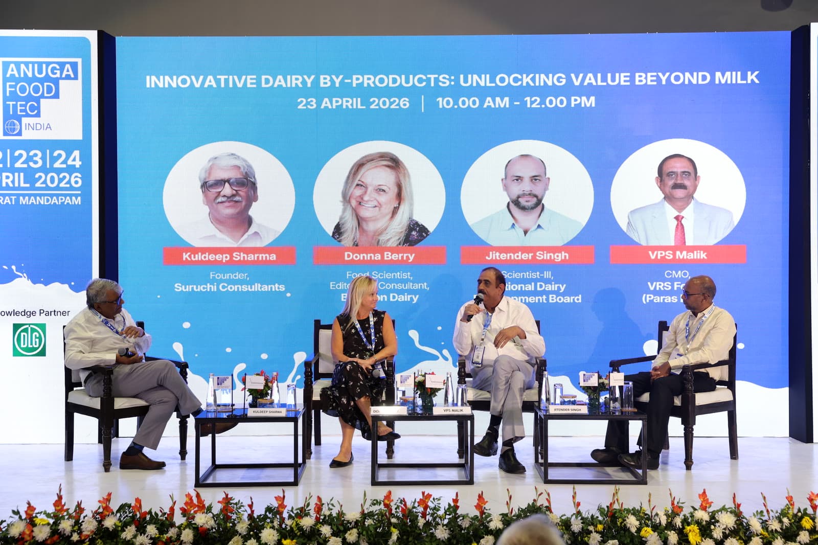 Engaged panel speakers in discussion