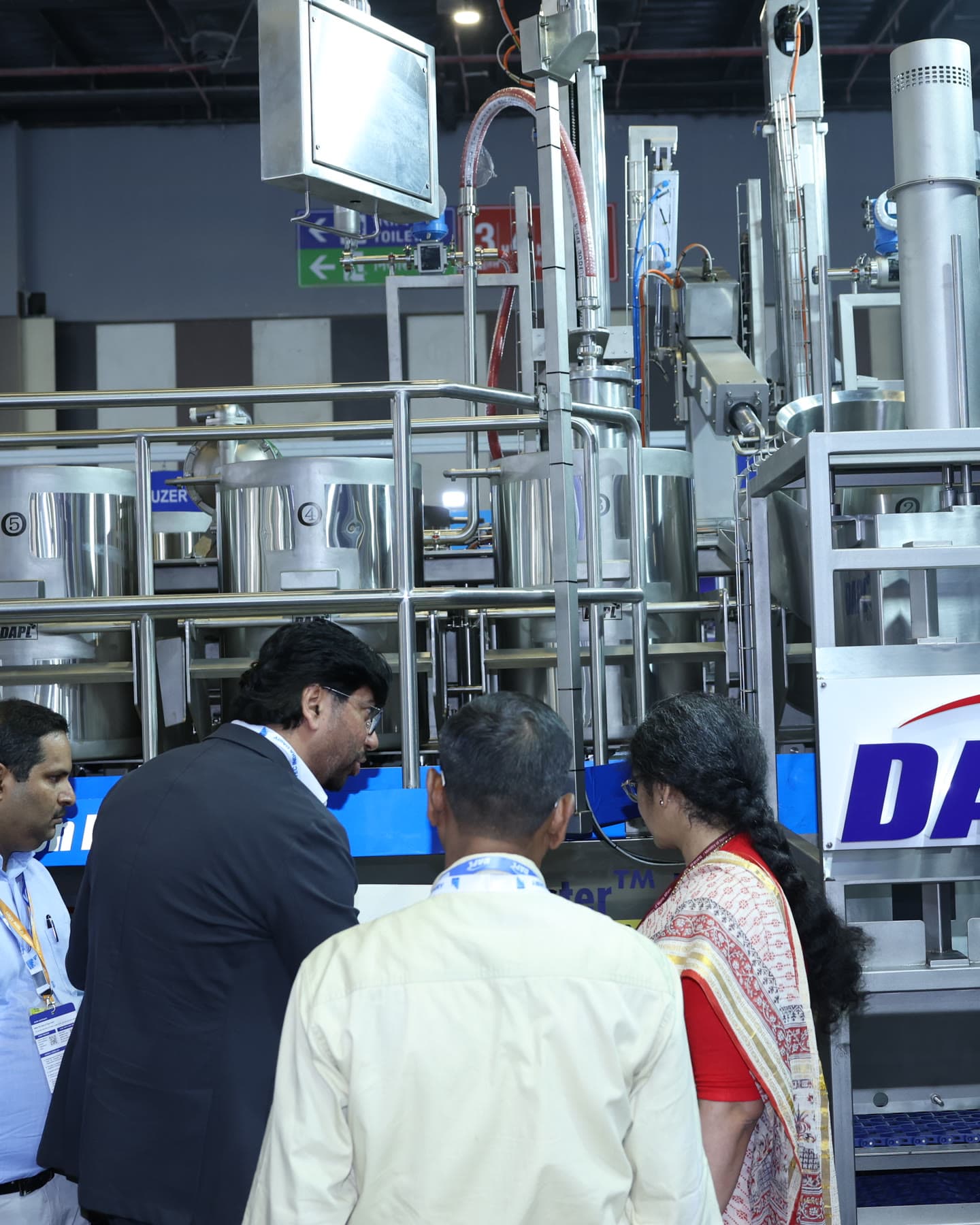 Process detail — dairy inspection at Anuga FoodTec India